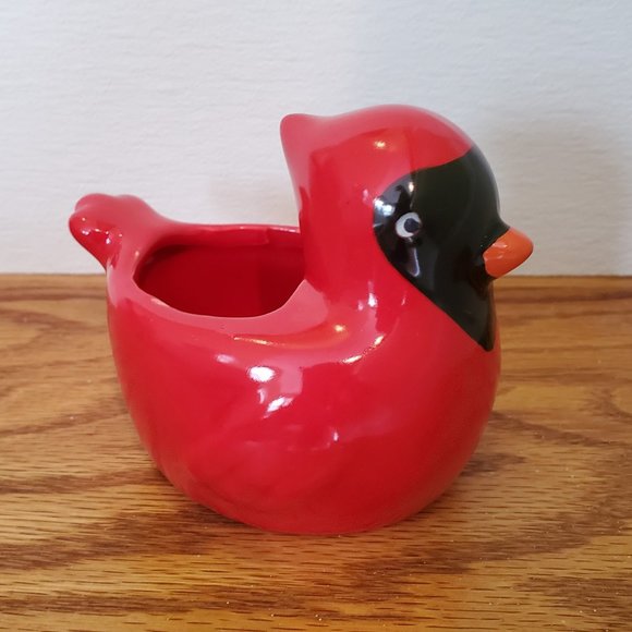 Animal Planters, New Winter 2021 4pc Set, Cardinal Polar Bear Puffin Seal - Picture 6 of 11